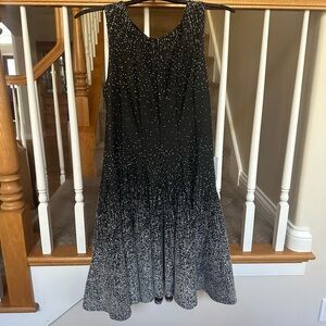 Eliza J Ombré Dot Fit & Flare Sweater Dress